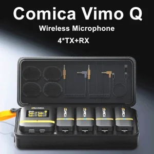 Comica Vimo Q Four-channel Wireless Lavalier Microphone System W/ Charging Case
