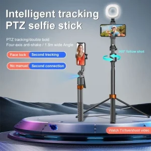 360° Ai Tripod Stand Auto Face Tracking Gimbal Stabiliser Quadropod Stand