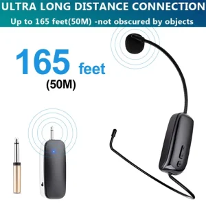 UHF Channel Wireless Microphone Wireless Lavalier/Lapel/Headset Mic System