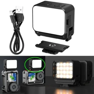 Magnetic LED Fill Light Vlog Light Kit For DJI Osmo Action 6/Nano Sports Camera